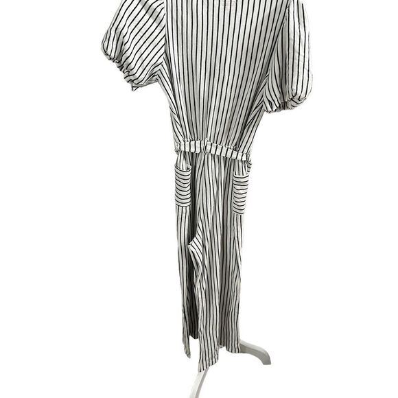BCBG GIRLS Girls' Cotton Knit Striped Jumpsuit black and white  nwt extra large - Picture 6 of 10